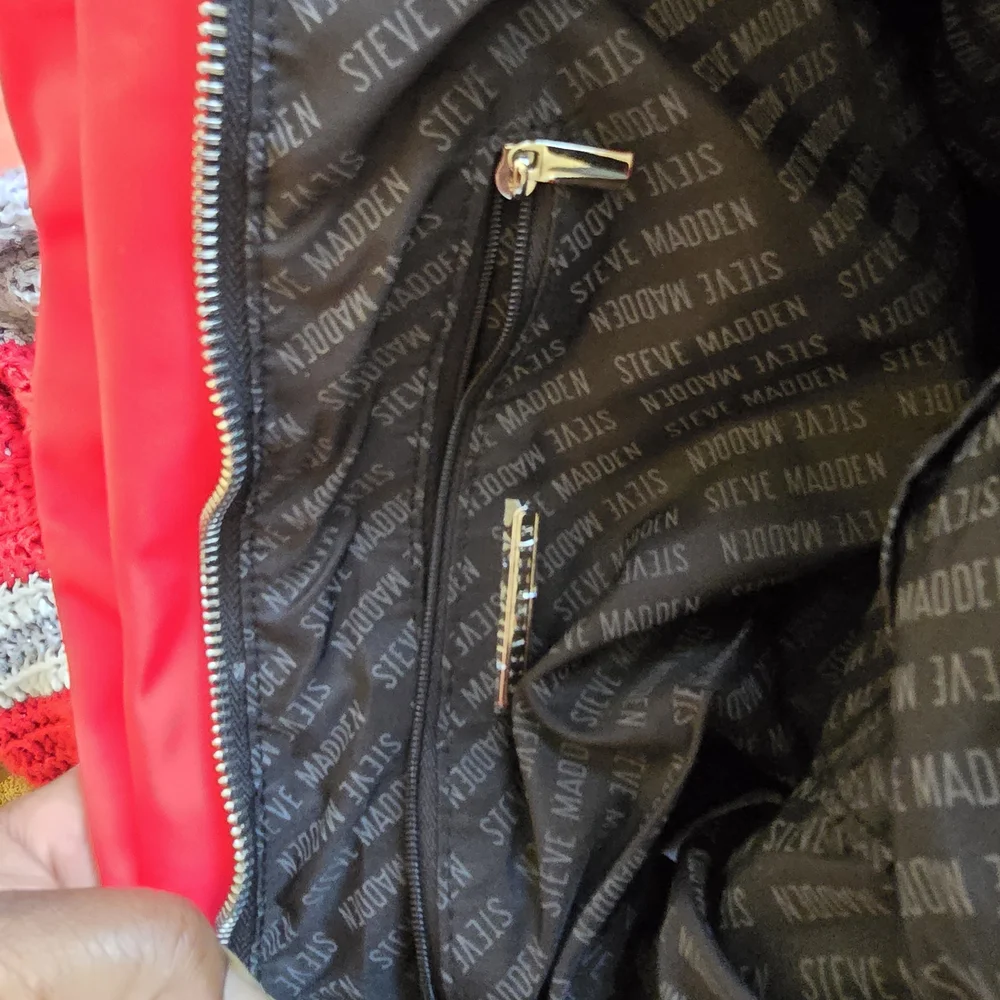 Steve Madden Quilted Bright Red Tote - Picture 6 of 10